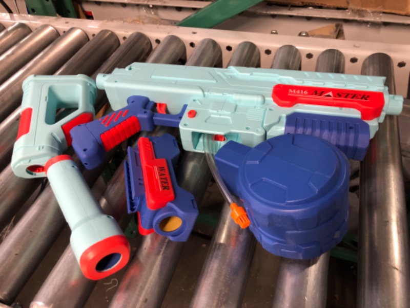 Photo 2 of Electric Water Guns for Kids, Automatic Squirt Gun Water Soaker Blaster with 650ML High Capacity - Big Size - 2 Modes 25-32 ft Powerful Long Shooting Range