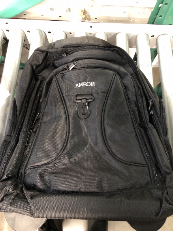 Photo 2 of AMBOR Rolling Backpack, Waterproof Wheeled Backpack 15.6inch Black