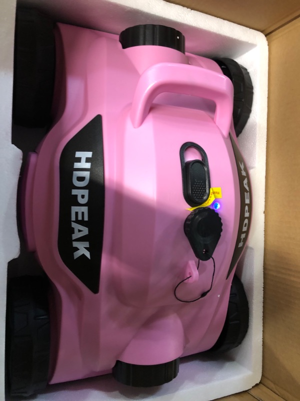 Photo 3 of **USED BUT APPEARS NEW** Cordless Robotic Pool Cleaner, HDPEAK Pool Vacuum Lasts 110 Mins, Auto-Parking, Rechargeable, Automatic Cordless Pool Vacuum Ideal for Above/In-Ground Pools Up to 50 feet, Pink