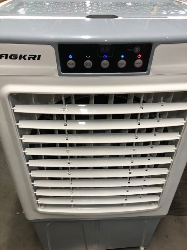 Photo 2 of **USED BUT APPEARS NEW** Evaporative Cooler, VAGKRI 3000CFM Evaporative Air Cooler, 120°Oscillation Swamp Cooler with Remote Control, 24H Timer, 3 Wind Speeds for Outdoor Indoor Use,12Gallon