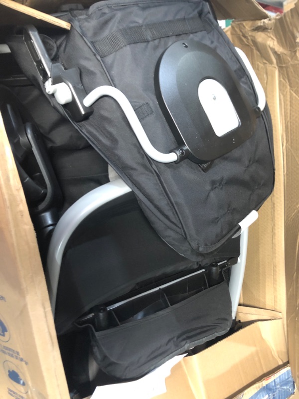 Photo 7 of Joovy Big Caboose Triple Stroller with Rear Bench and Standing Platform, Reclining Seats, Optional Rear Seat, and Two Universal Car Seat Adapters, Jet