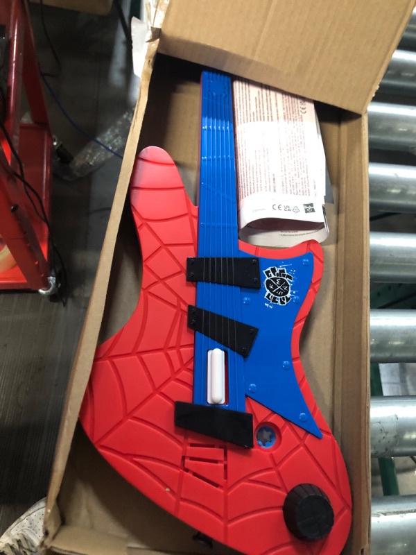 Photo 2 of **MISSING WHAMMY BAR AND PROJECTILES** Spider-Man Marvel Across The Spider-Verse Spider-Punk Web Blast Toy Guitar 