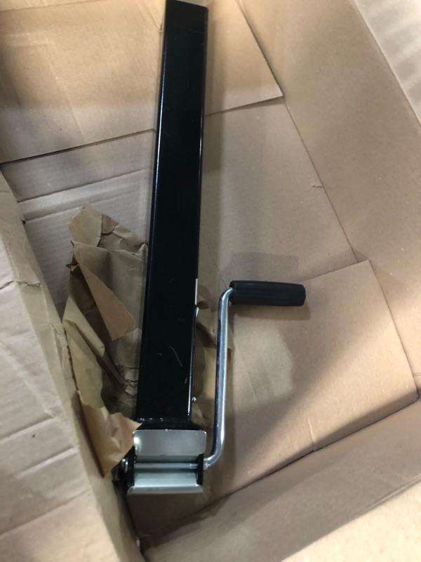 Photo 1 of TYT 8000 lb Trailer Jack - Heavy-Duty Square Direct Weld RV Jack with 15" Vertical Travel, 13" Drop Leg, Side Wind Handle, Foot Plate, and Corrosion-Resistant Finish