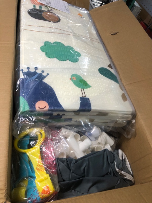 Photo 1 of Baby Playpen with Mat, Large Baby Play Yard for Toddler