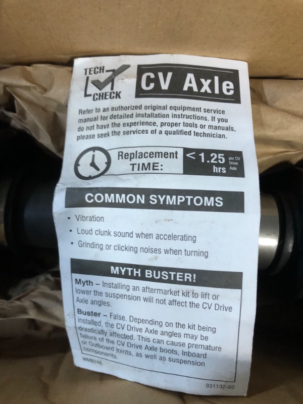 Photo 3 of Cardone 66-5252HD New CV Constant Velocity Severe-Duty Drive Axle Shaft