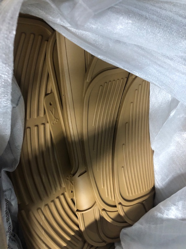 Photo 1 of Amazon Basics 3-Piece Flexible Car Floor Mat, Beige