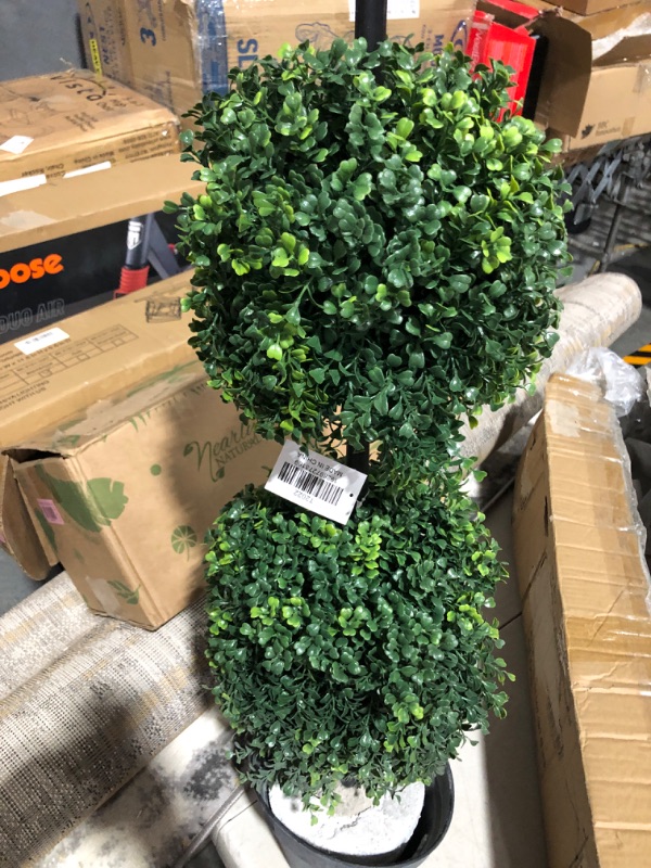 Photo 3 of * item used and damaged * see images *
34in. Boxwood Double Ball Topiary Artificial Tree (Indoor/Outdoor)