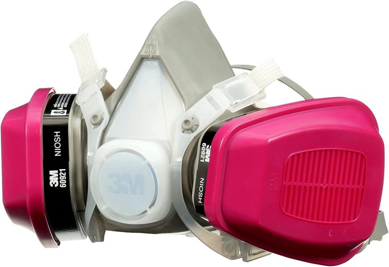 Photo 1 of 3M Household Multi-Purpose Respirator, Includes: 1 facepiece and 1 pair organic vapor cartridges with P100 particulate filter