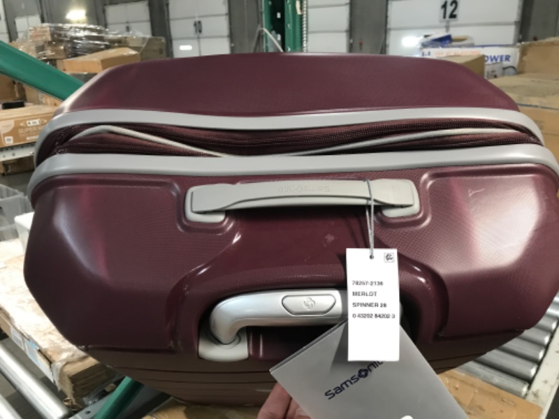 Photo 3 of ***damaged***Samsonite Freeform Hardside Expandable with Double Spinner Wheels, Checked-Large 28-Inch, Merlot Checked-Large 28-Inch Merlot