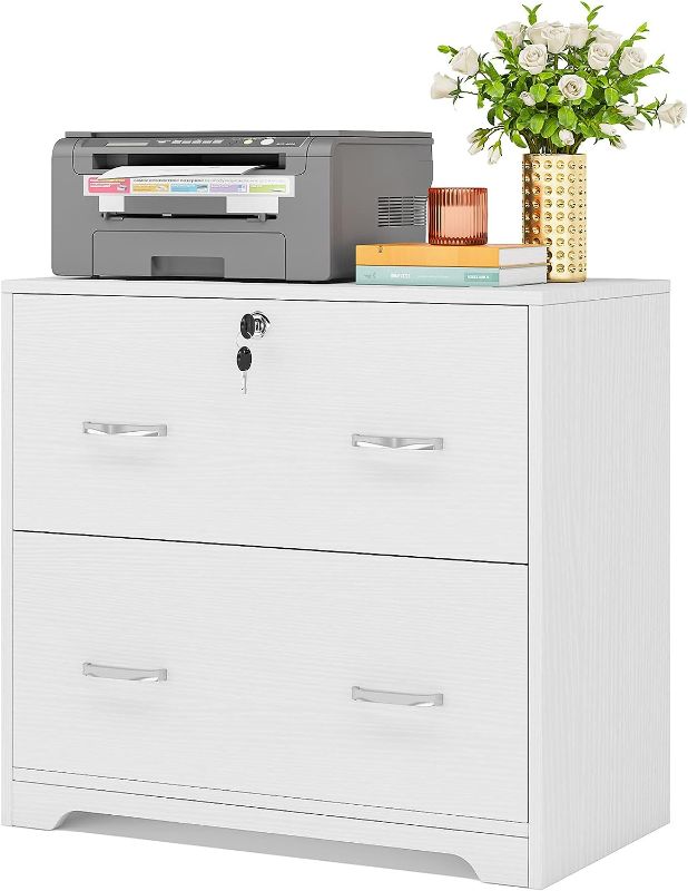 Photo 1 of **USEDTribesigns 31.5'' Lateral Filing Cabinet- White 15.74"D x 31.5"W x 28.7"H
