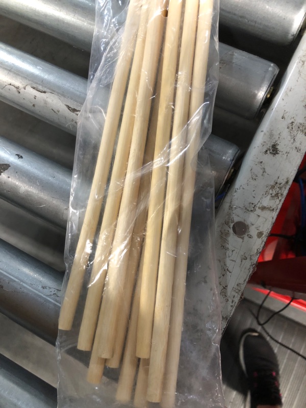Photo 1 of 10PCS Dowel Rods Wood Sticks Wooden Dowel Rods - 3/8 x 48 Inch Unfinished Bamboo