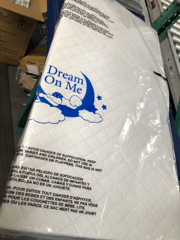 Photo 2 of Dream On Me Holly 3” Fiber Portable Crib Mattress, 24 Inches  White