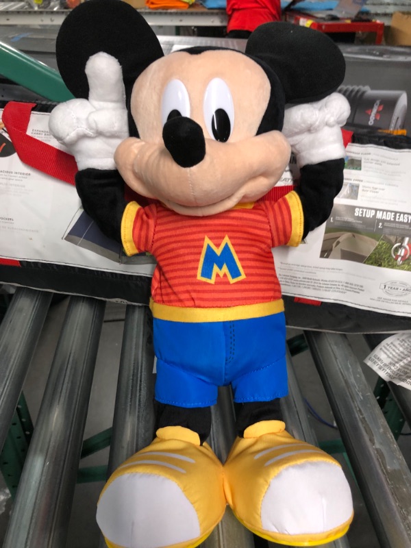 Photo 2 of Disney Junior Mickey Mouse Head To Toes Mickey Mouse Feature Plush Stuffed Animal, Motion, Sounds, And Phrases, Kids Toys For Ages 3 Up