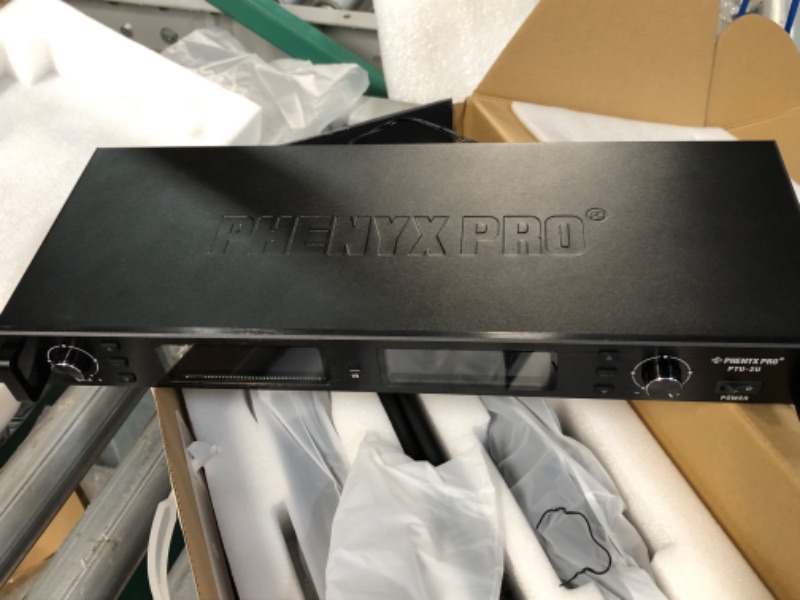 Photo 3 of Phenyx Pro Wireless Microphone System 2x1000 Channels, 328ft for Stage & Studio (PTU-2U)