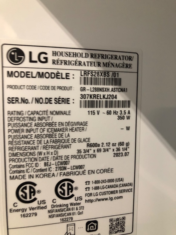 Photo 6 of LG 28 cu. ft. 3 Door French Door Refrigerator 