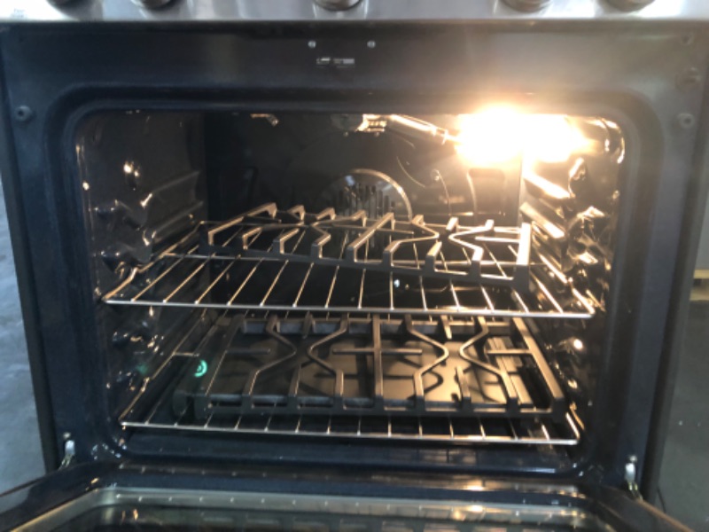 Photo 7 of 30 in. 5.0 cu. ft. Gas Range with Self-Cleaning Convection Oven and Air Fry in Stainless Steel