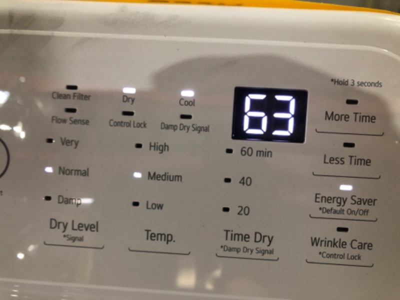 Photo 7 of 7.3 Cu. Ft. Vented Gas Dryer in White with Sensor Dry Technology