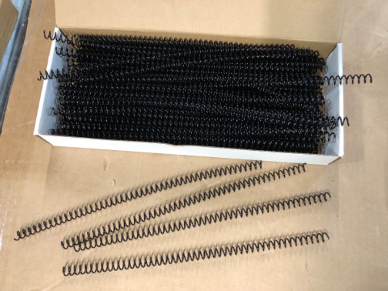 Photo 2 of TOTiyea 100 Pack Plastic Spiral Binding Coils, 8mm (5/16"), 40 Sheet Capacity, 4:1 Pitch