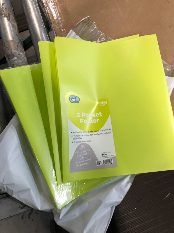 Photo 2 of Folders with 2 Pockets, Green (11 Pack)
