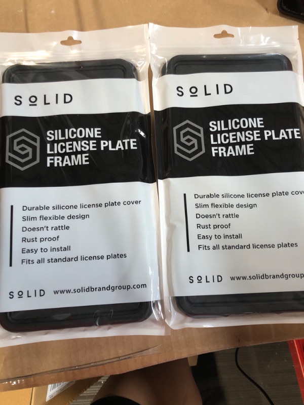 Photo 2 of BUNDLE OF 2 Silicone Black License Plate Frame Covers 2 Pack- Front and Back Car Plate Bracket Holders. Rust-Proof, Rattle-Proof, Weather-Proof (Black)