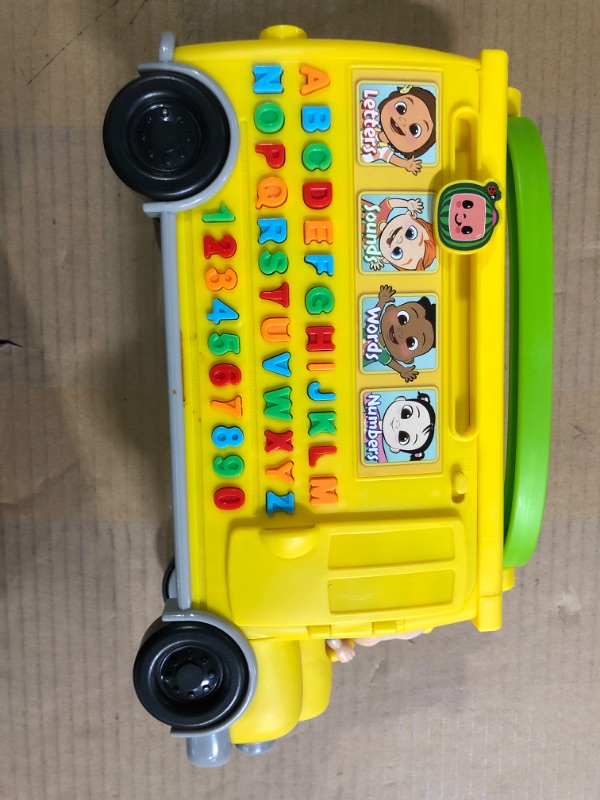 Photo 2 of CoComelon Musical Learning Bus, Number and Letter Recognition, Phonetics, Yellow School Bus Toy Plays ABCs and Wheels on the Bus, by Just Play