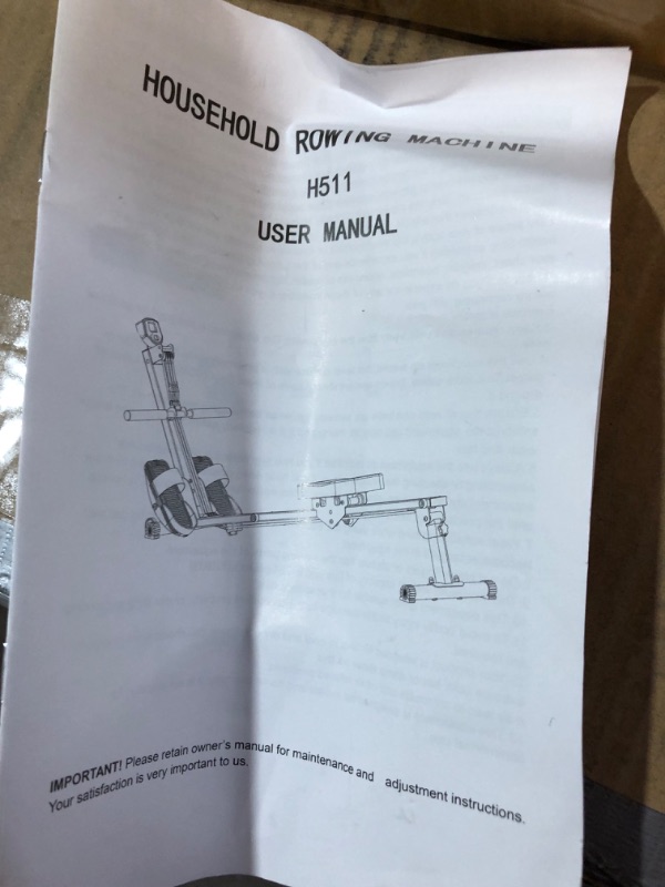 Photo 4 of **MISSING PARTS**FOR PARTS OR REPAIR**
Rowing Machine for Home Use, Rowing Machine Foldable Rower with LCD Monitor & Comfortable Seat Cushion 