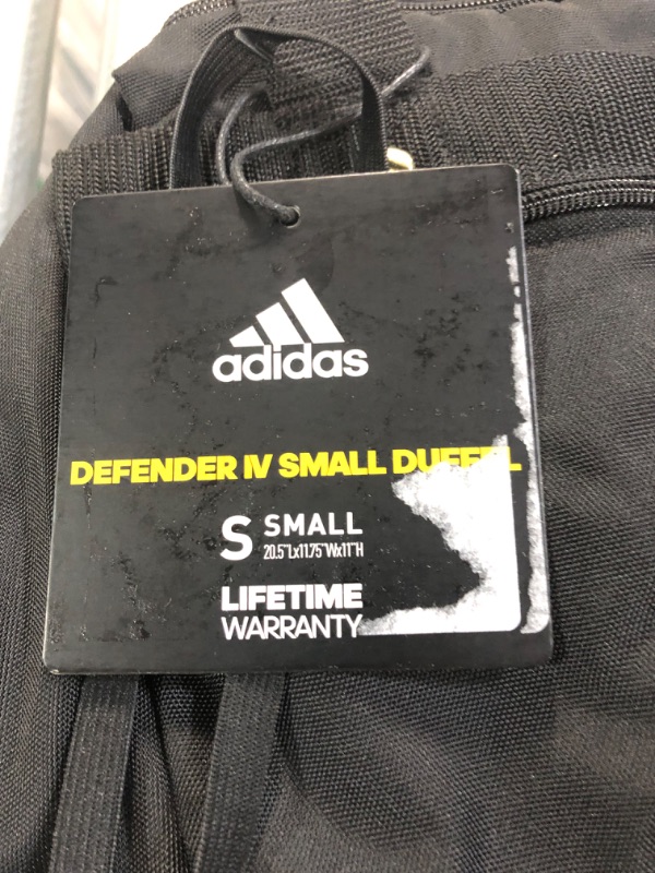 Photo 3 of adidas Defender 4 Small Duffel Bag, Black/Gold Metallic