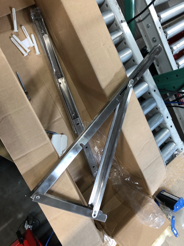 Photo 4 of **SEE NOTES**
KKYY 2 Pcs Shelf Bracket, Max Load: 440lb Heavy Duty Stainless Steel Solid Shelf Support Corner Brace Joint Right Angle Bracket 35x18cm