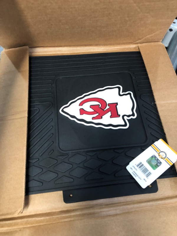 Photo 2 of FANMATS - 9974 NFL Kansas City Chiefs Vinyl Utility Mat 14"x17" Rear