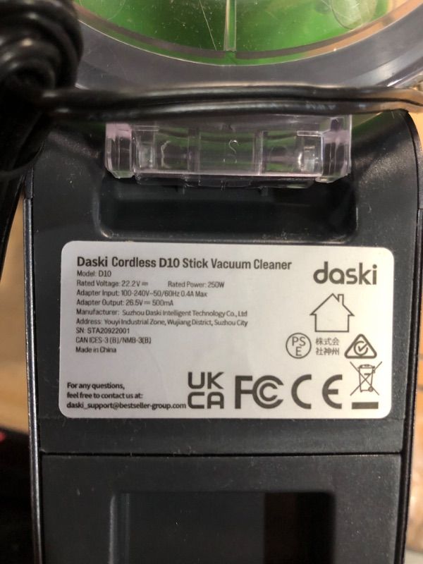 Photo 2 of **ONLY BATTERY BASE ONLY**
daski Cordless Vacuum Cleaner