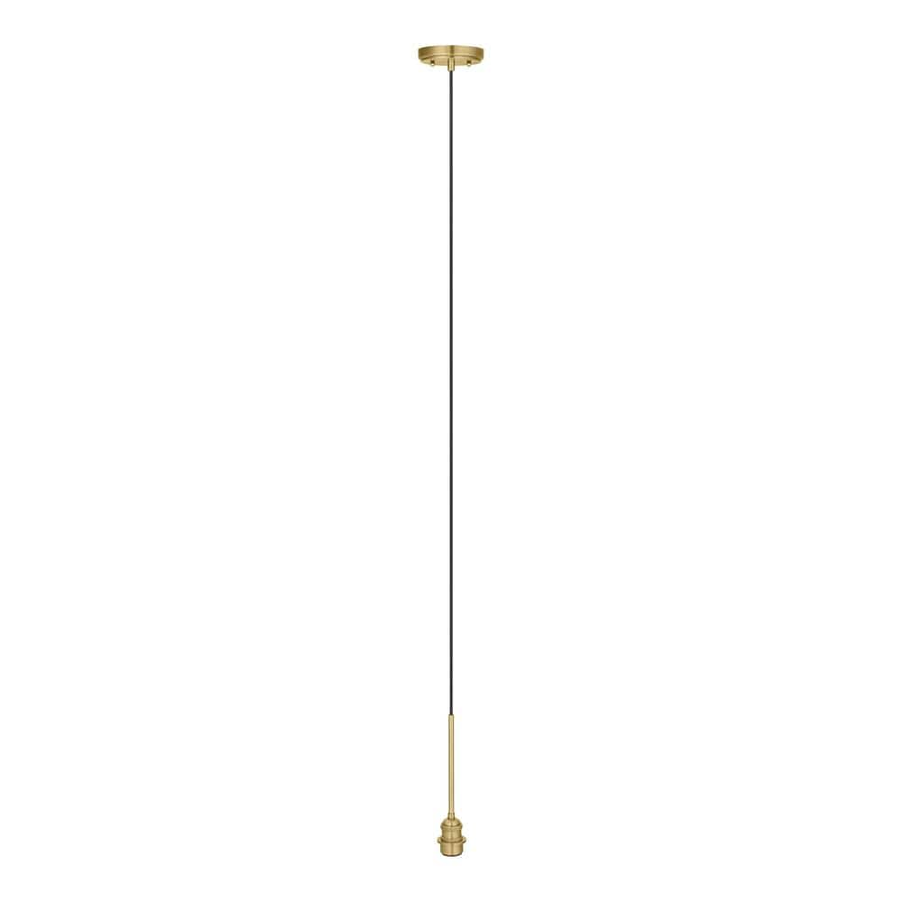 Photo 1 of **UNABLE TO TEST**
Brushed Gold Pendant Light Kit with Partial Metal Rod
