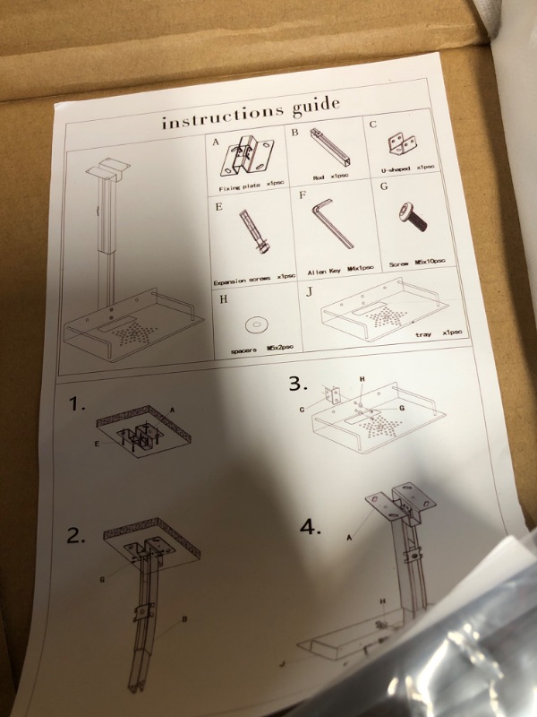 Photo 2 of Drsn Universal Ceiling Mount with Tray 19.5×28.5cm, Medium