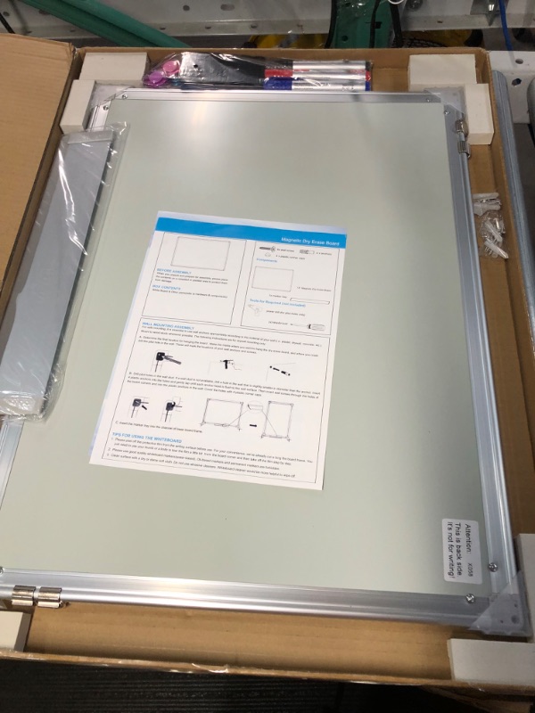 Photo 1 of Magnetic White Board for Wall 24 X 18 Inches, 