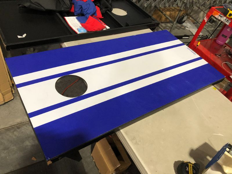 Photo 5 of ***MAJOR DAMAGE - SEE NOTES***
GoSports Classic Cornhole Set –  4’x2’ Classic, Red/Blue