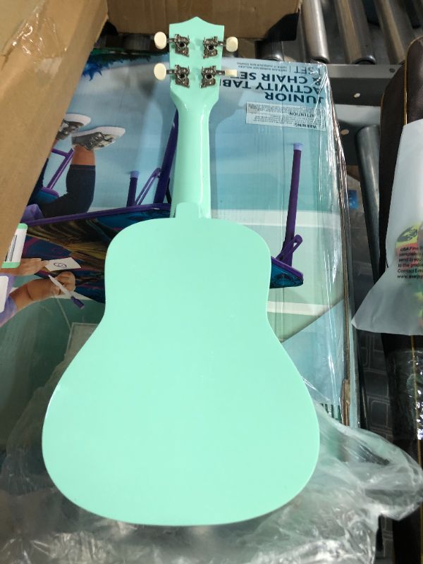 Photo 2 of ***STOCK IMAGE FOR REFERENCE ONLY***
Soprano Ukulele Beginner Kit for Kids Adult Student w/Free Online Lesson 21 Inch Ukelele Gig Bag Strap String Tuner Songbook Pick Polishing Cloth, Rainbow Series Ukalalee TURQUOISE 