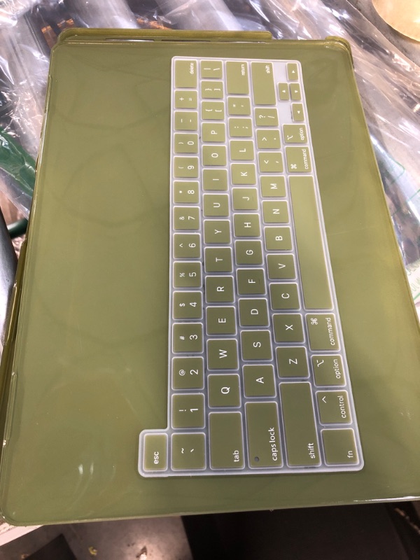 Photo 3 of May Chen Compatible with MacBook Pro 13 inch Case 2022 2021 2020 Release Model A2338 M2 M1 A2251 A2289, Hard Shell Case with Keyboard Cover for MacBook Pro 13 Touch Bar Fits Touch ID, Avocado Green