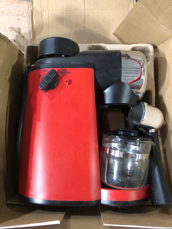 Photo 2 of ****USED*** Imusa USA 4 Cup Epic Electric Espresso/Cappuccino Maker, Red 800 Watts