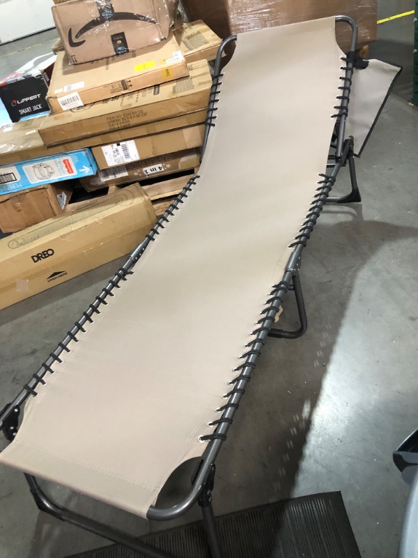 Photo 1 of [missing pillow] KingCamp Oversized Adjustable 5-Position Folding Chaise Lounge Chair