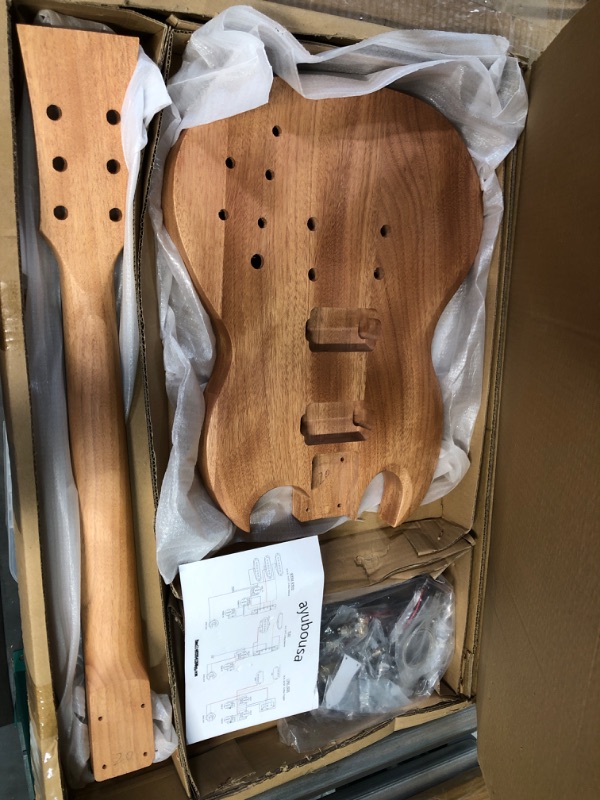 Photo 2 of DIY Electric Guitar Kit SG Style Beginner Kits 6 String Right Handed with Mahogany Body 