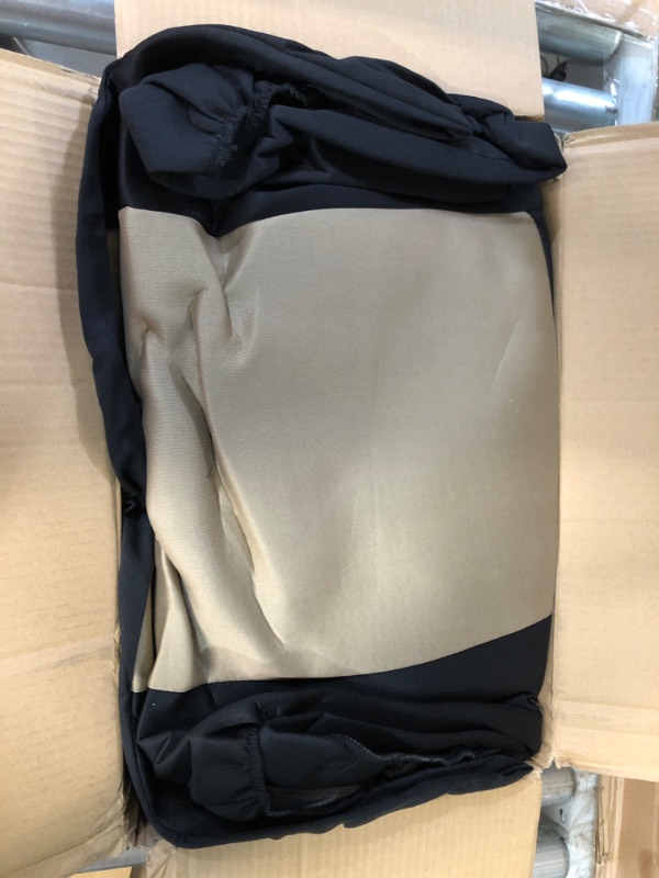 Photo 2 of BDK PolyPro Car Seat Covers Full Set in Beige on Black 