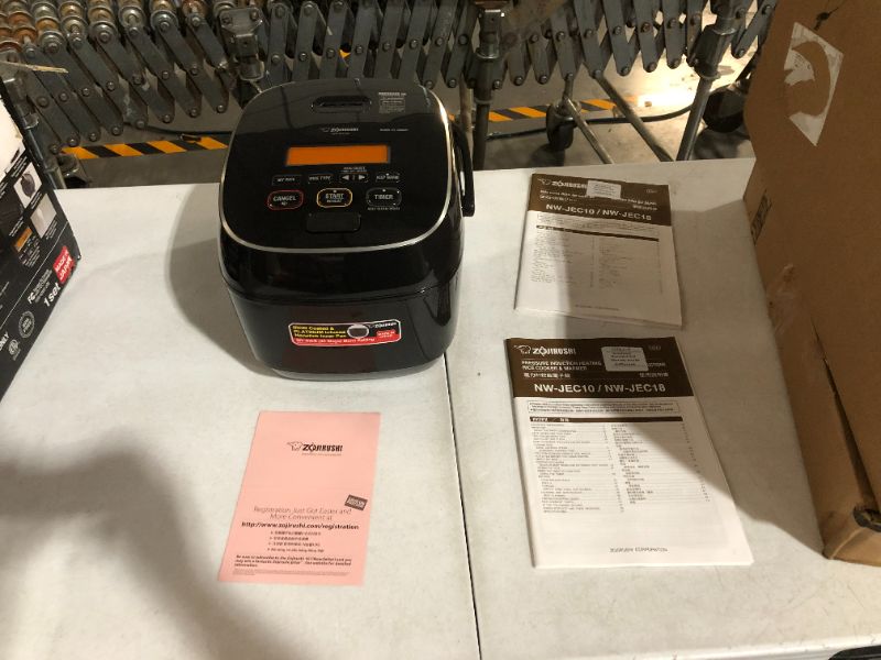 Photo 6 of ***UNTESTED - SEE NOTES***
Zojirushi NW-JEC18BA Pressure Induction Heating (IH) Rice Cooker & Warmer, 10-Cup