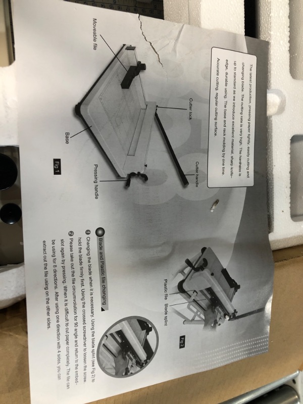 Photo 2 of OPENED - Manual Paper Cutter 17? Model 858-A3 & A4 Guillotine Paper Cutter