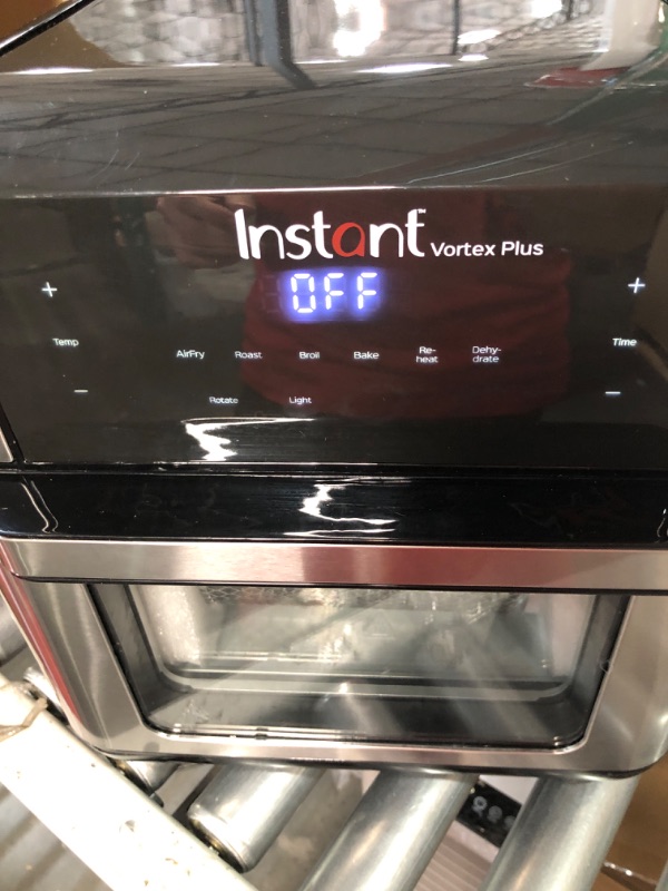 Photo 2 of *Used* *Some missing Parts* Instant Vortex Plus Air Fryer Oven 7 in 1 with Rotisserie, with 6-Piece Pyrex Littles Cookware