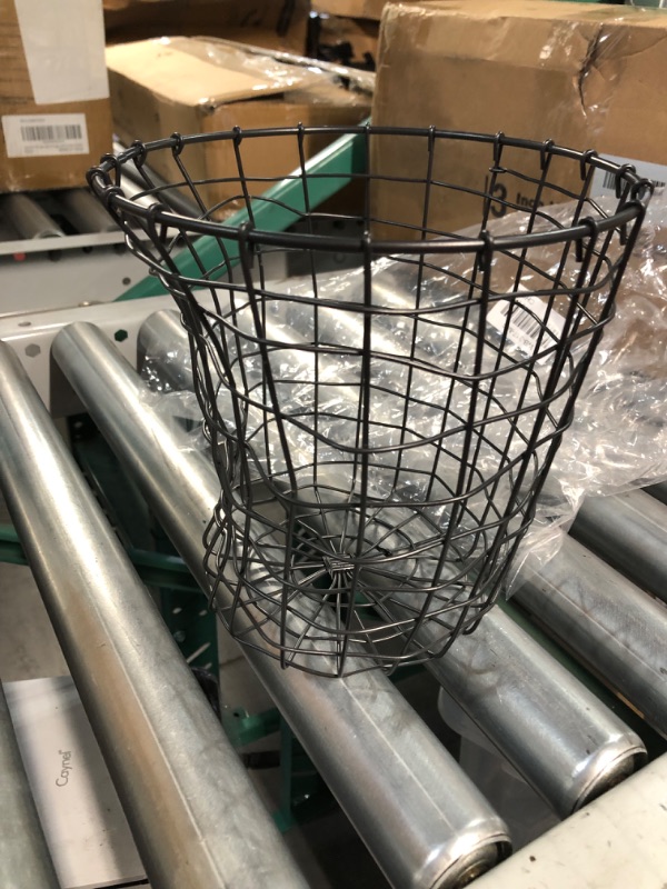 Photo 2 of *MAJOR DENTING*G.E.T. Heavy Duty Iron Wire Utility Storage Basket, Round, 8" x 8"