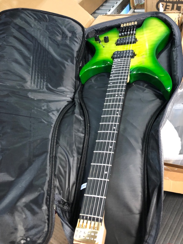 Photo 2 of Leo Jaymz 6 Strings Headless Electric Guitar (Green Burst)