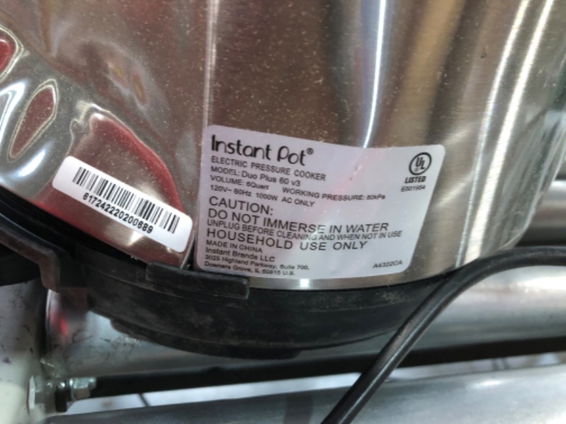 Photo 6 of *MINOR DENT SEE PHOTO*Instant Pot Duo Plus 9-in-1 Electric Pressure Cooker