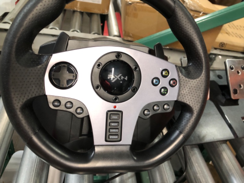 Photo 3 of PC Steering Wheel PXN V9 270/900°PS4 Steering Wheel Dual-Motor Feedback Driving 