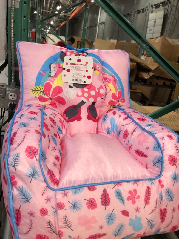 Photo 2 of *DAMAGED ZIPPER SEE PHOTO*Disney Minnie Mouse Toddler Nylon Bean Bag Chair 