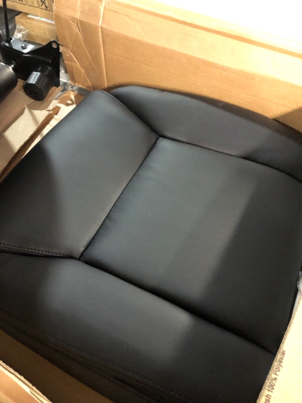 Photo 5 of [Notes] Amazon Basics Classic Puresoft PU Padded Mid-Back Office Computer Desk Chair Black