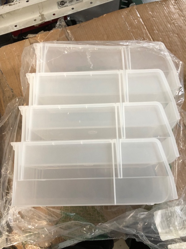 Photo 3 of IRIS USA 13" x 6" x 5" Large Plastic Open Front Stackable Storage Bin, 4-Pack 